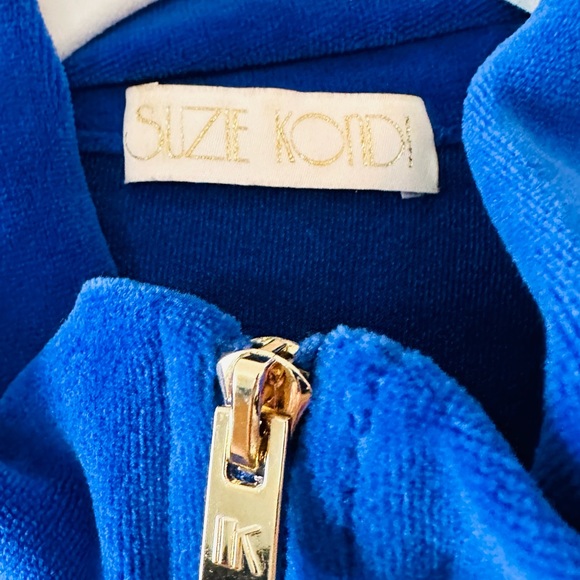 Suzie Kondi velour blue jacket! - Picture 2 of 4